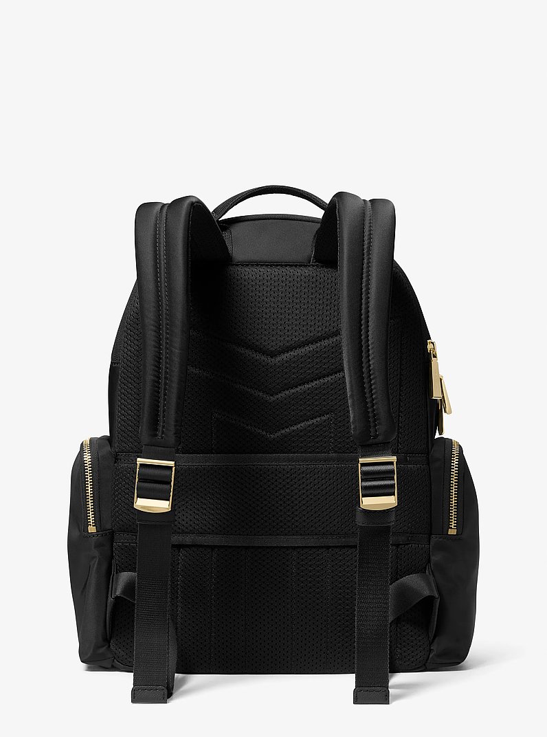 Prescott Large Nylon Gabardine Backpack in BLACK | Michael Kors