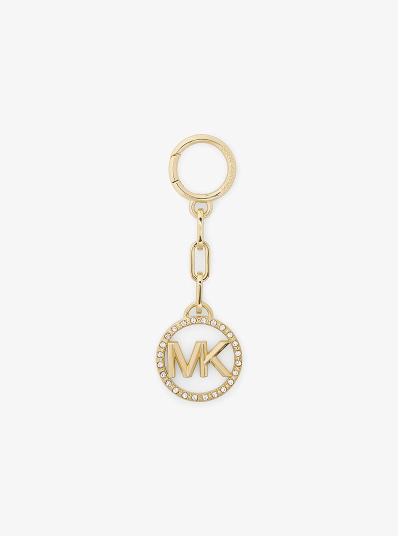 Pav&eacute; Logo Charm Key Chain