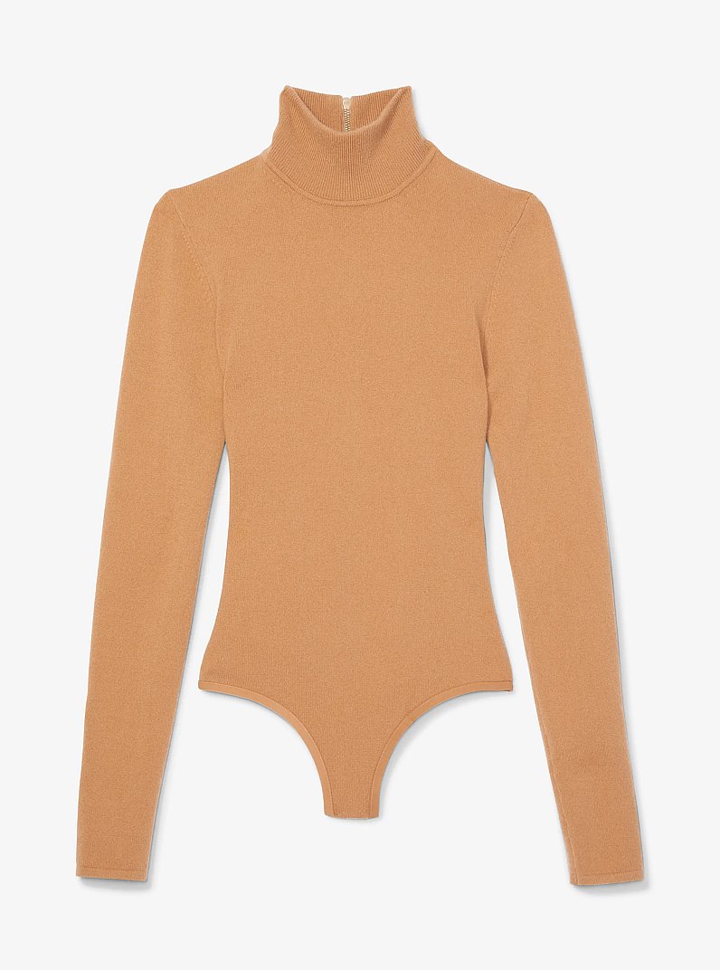 Body dolcevita in cashmere stretch in CAMMELLO | Michael Kors