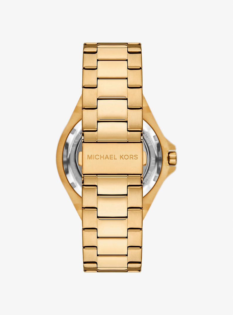 Montre surdimensionn&eacute;e Lennox de ton or &agrave; pav&eacute; in OR | Michael Kors