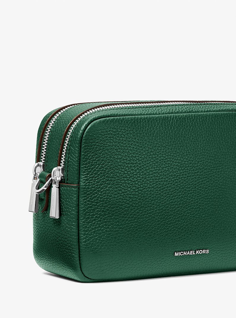 Bryant Medium Pebbled Leather Camera Crossbody Bag in MOSS | Michael Kors