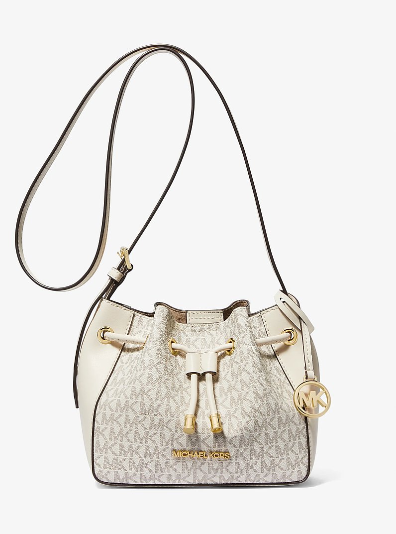 Phoebe Small Logo Bucket Bag in CREMA CLARO MULTICOLOR | Michael Kors