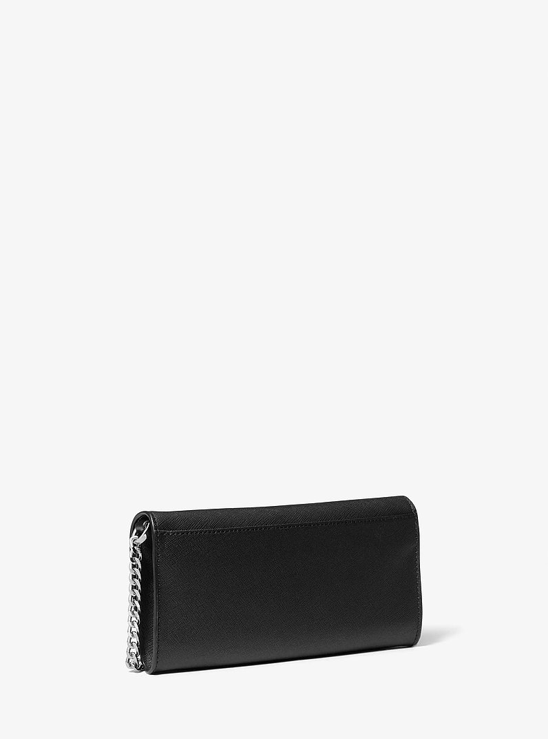 Jet Set Medium Saffiano Leather 2-in-1 Convertible Crossbody Bag in BLACK | Michael Kors