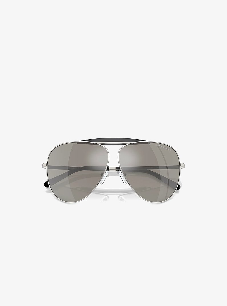 Bleecker Sunglasses in BLACK/SILVER | Michael Kors
