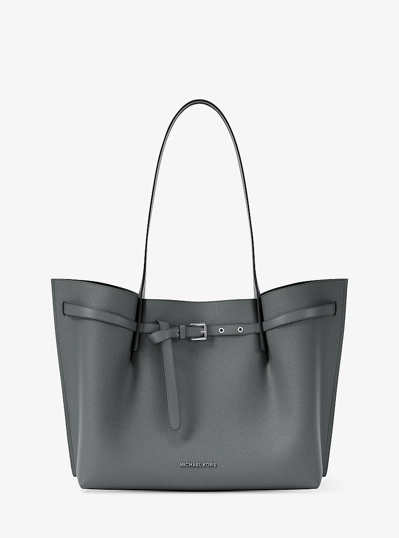 Shopper Emilia Large aus gekrispeltem Leder in STORM | Michael Kors