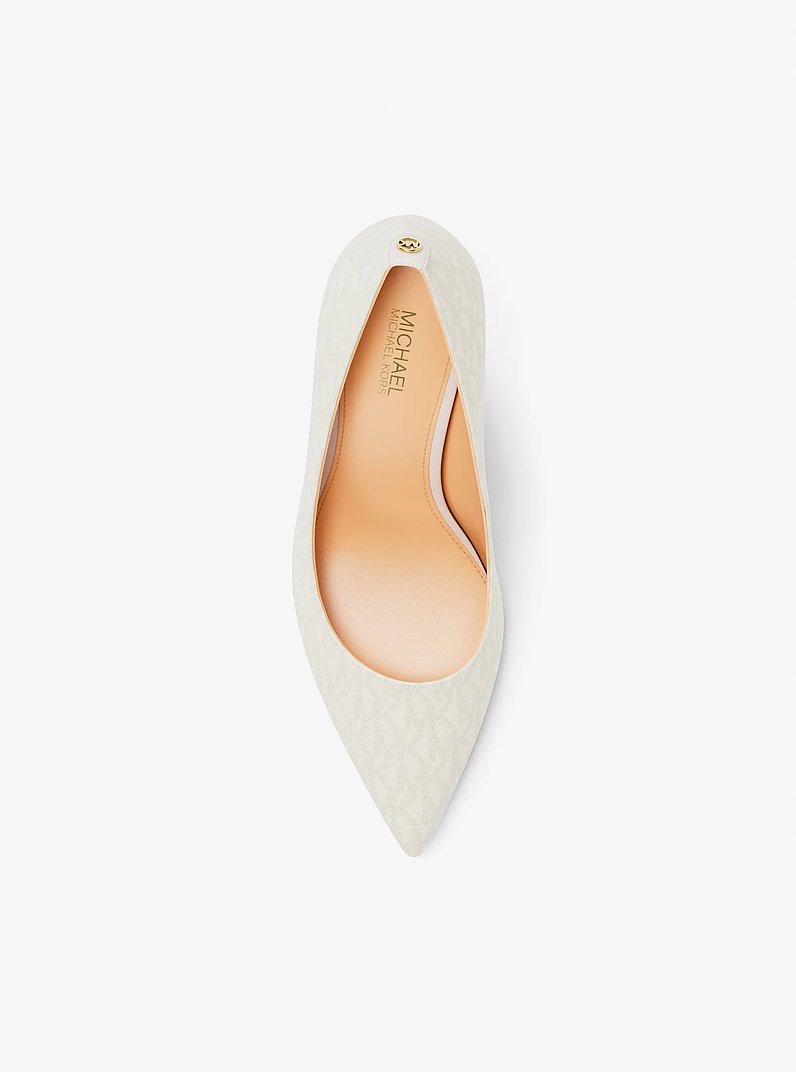 Willa Signature Logo Pump in VANILLA | Michael Kors