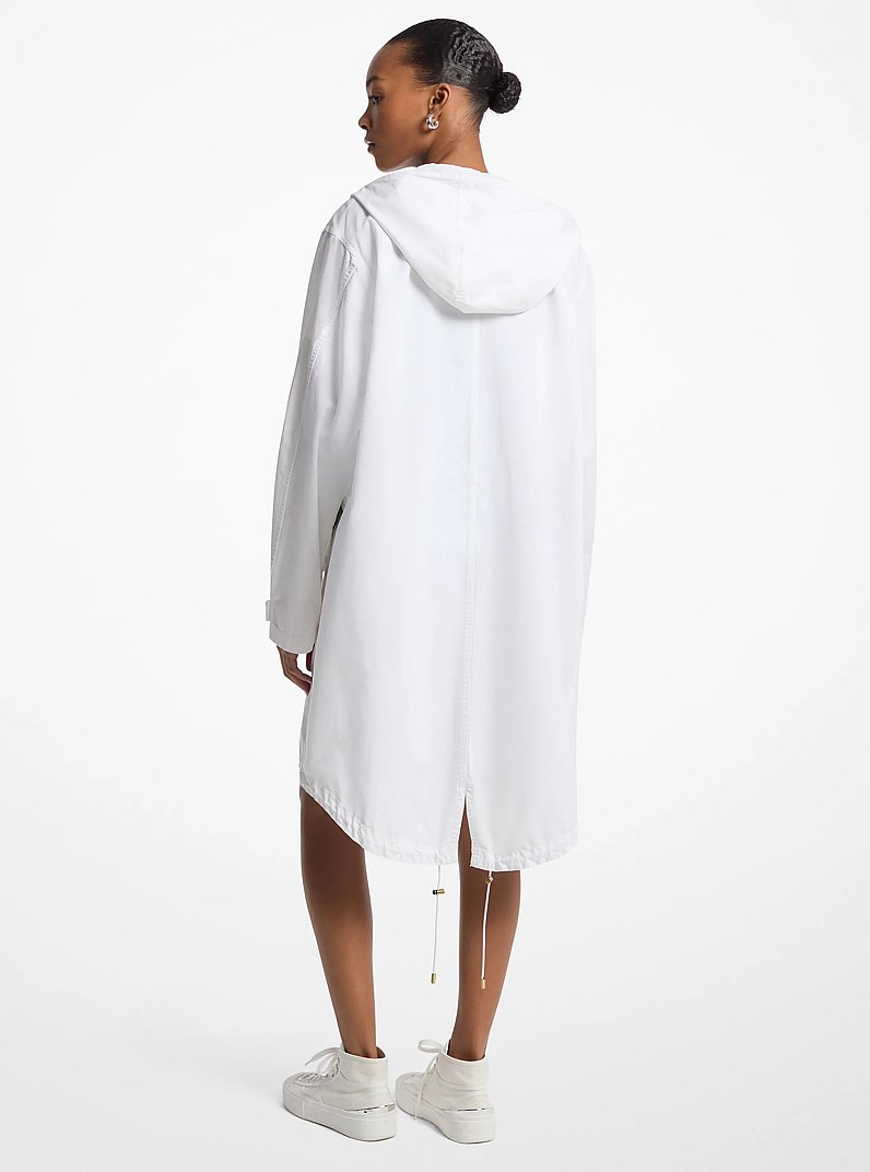 Oversized Cotton Parka in WHITE | Michael Kors