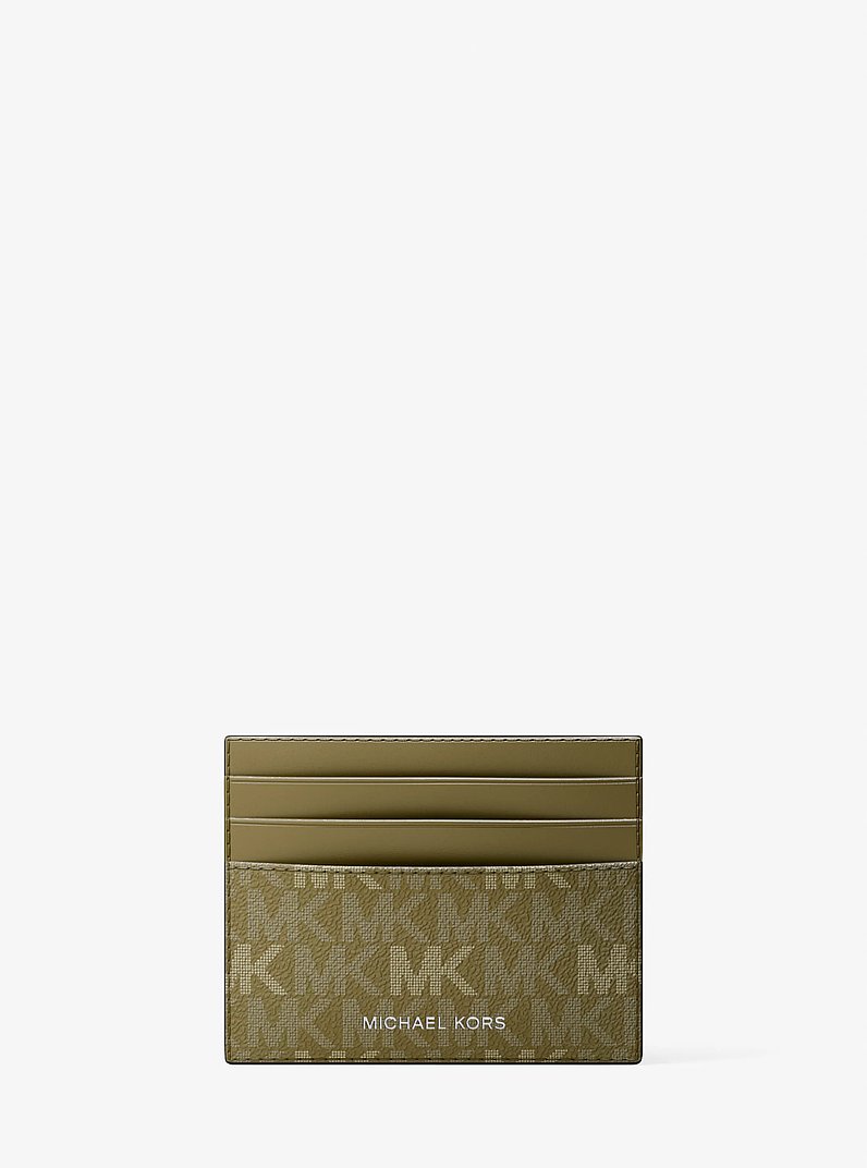 Cooper Signature Logo Card Case in OREGANO | Michael Kors