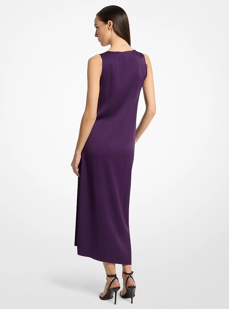 Draped Satin Tank Dress in AMETHYST | Michael Kors