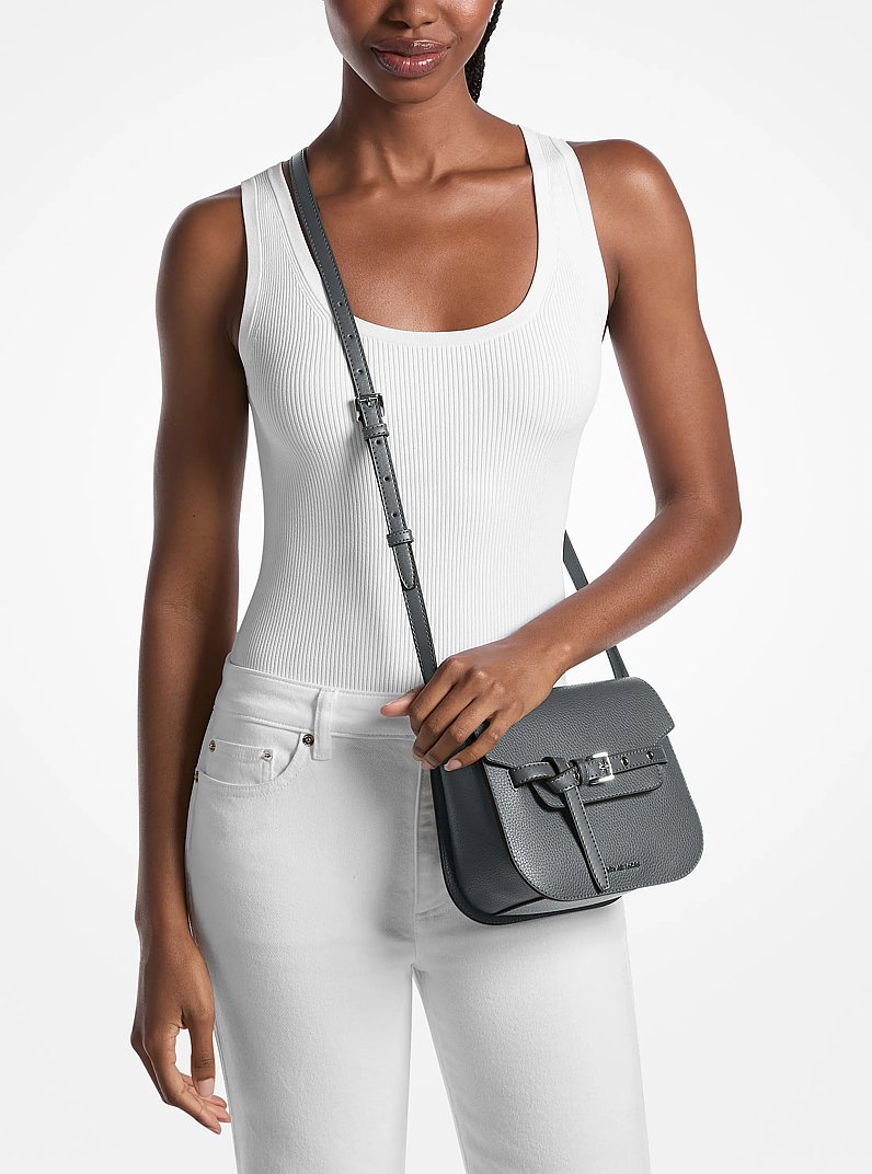 Umh&auml;ngetasche Emilia Small aus gekrispeltem Leder in STORM | Michael Kors