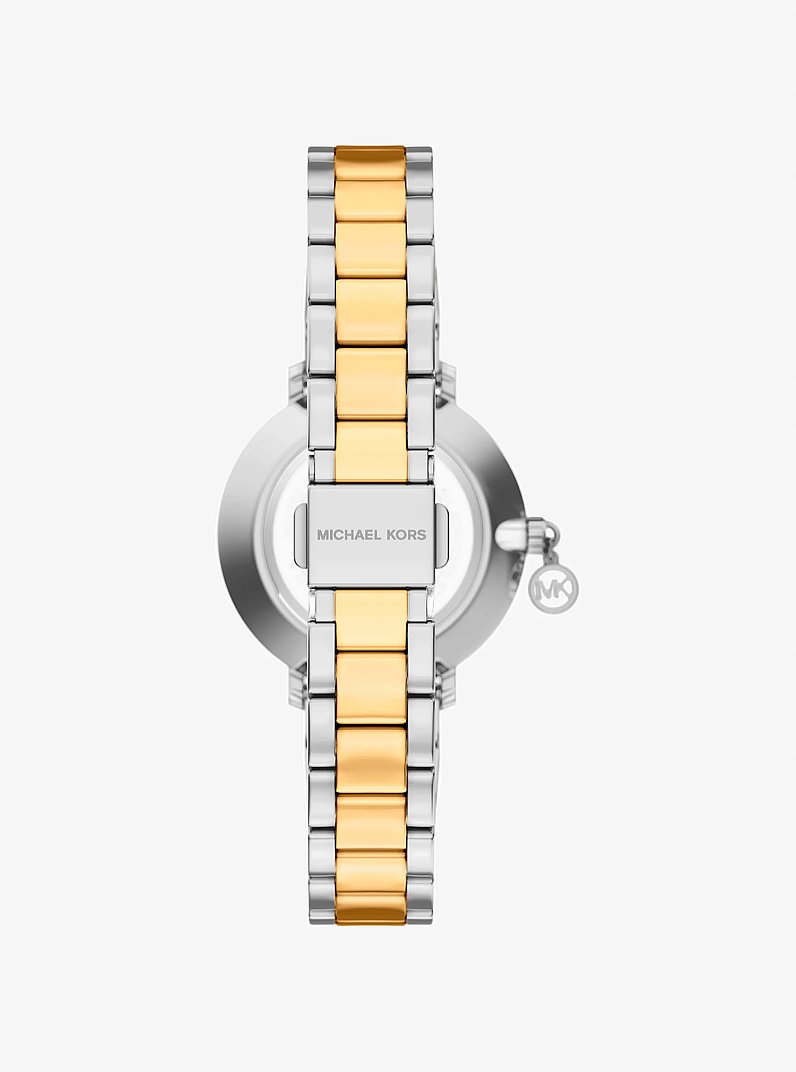 Zweifarbige Mini-Armbanduhr Pyper mit Pav&eacute; in ZWEIFARBIG | Michael Kors