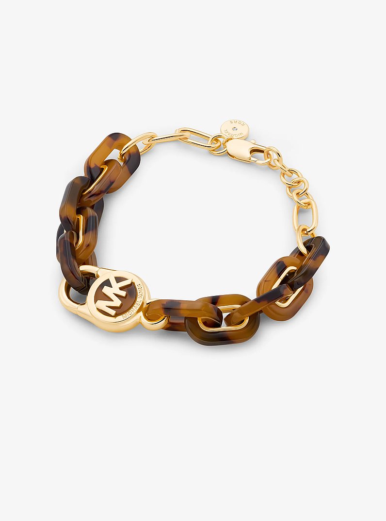 Logo Padlock Chain Bracelet in GOLD | Michael Kors