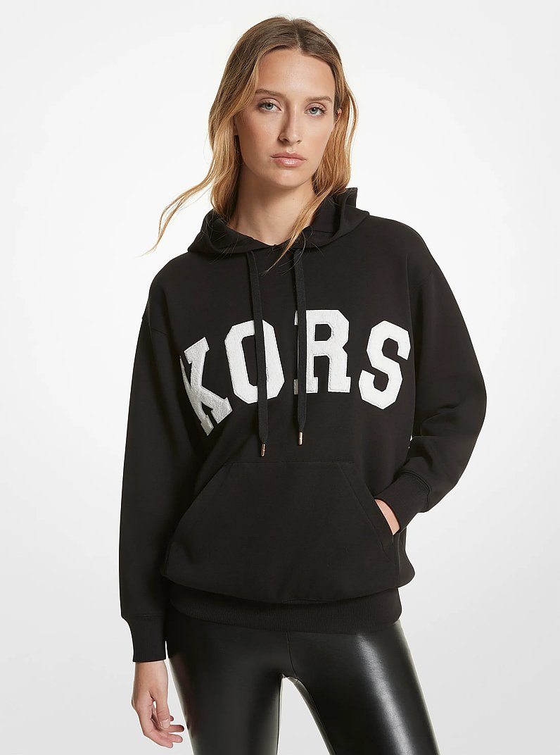 KORS Cotton Blend Hoodie in BLACK - Sale | Michael Kors [US]