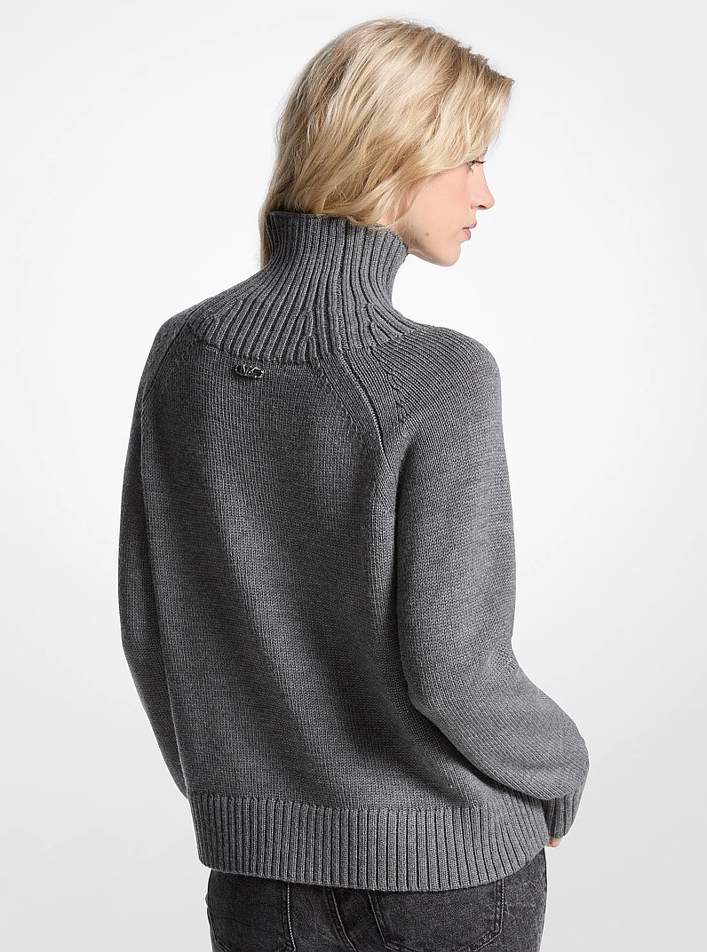Rollkragenpullover aus Wolle in DERBY HEATHER | Michael Kors