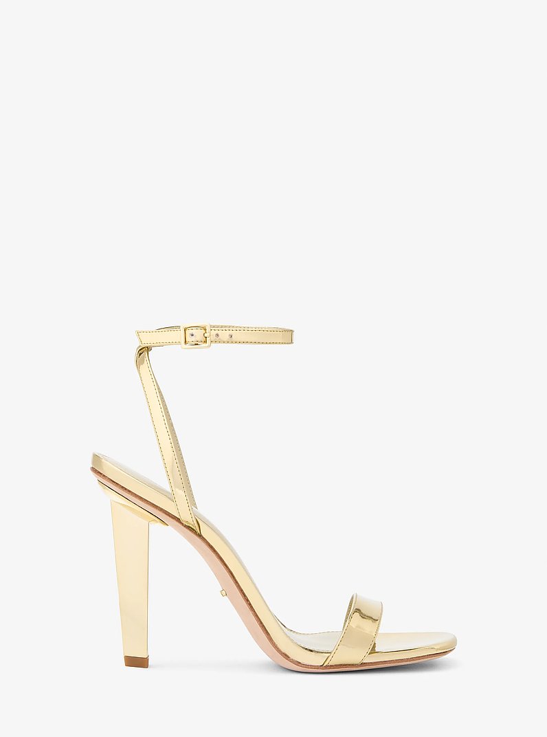 Halle Specchio Leather Sandal in PALE GOLD | Michael Kors