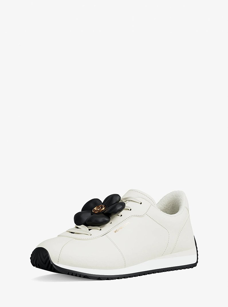 Rhodes Floral Embellished Trainer in EGGSHELL | Michael Kors