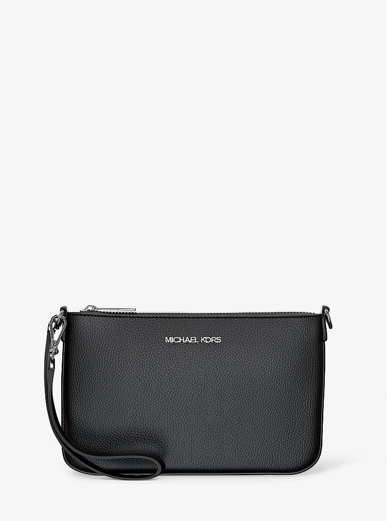 Bolso de pulsera Jet Set peque&ntilde;o convertible de piel granulada in NEGRO | Michael Kors