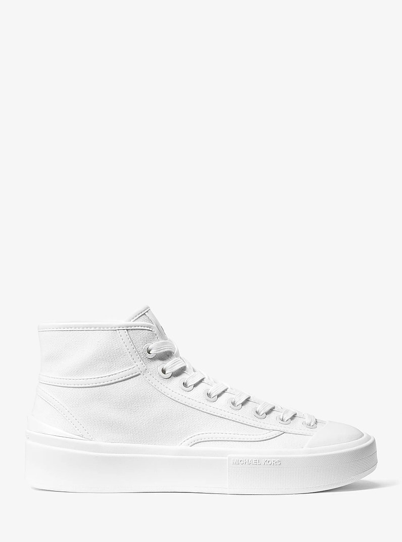Jude Canvas High-Top Sneaker in OPTIC WHITE | Michael Kors