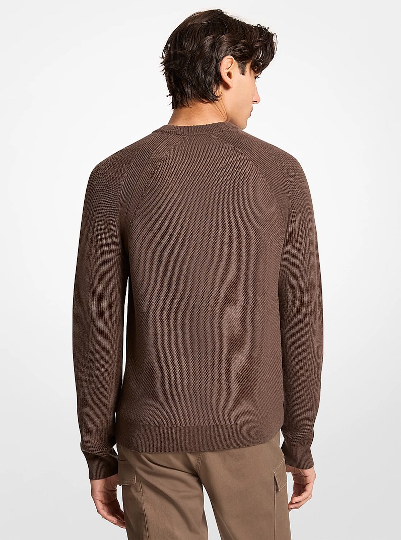 Wool Blend Crewneck Sweater in MUSHROOM | Michael Kors