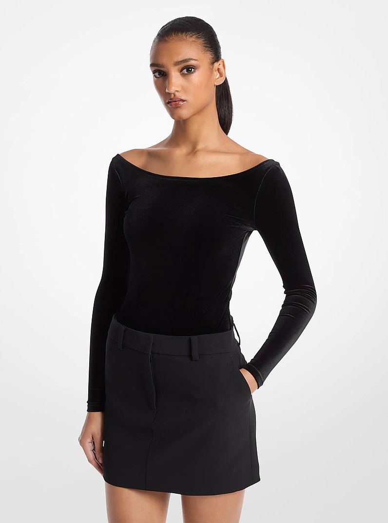 Combinaison en velours extensible in NOIR | Michael Kors