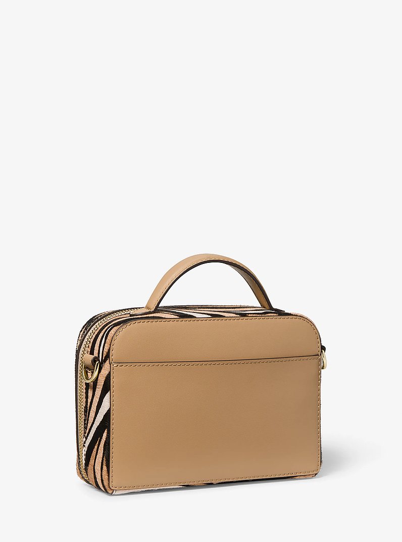 Estelle Small Tiger Print Calf Hair Satchel