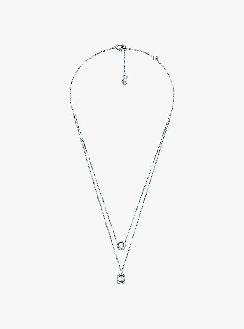 Collar doble chapado en metal precioso in PLATEADO | Michael Kors