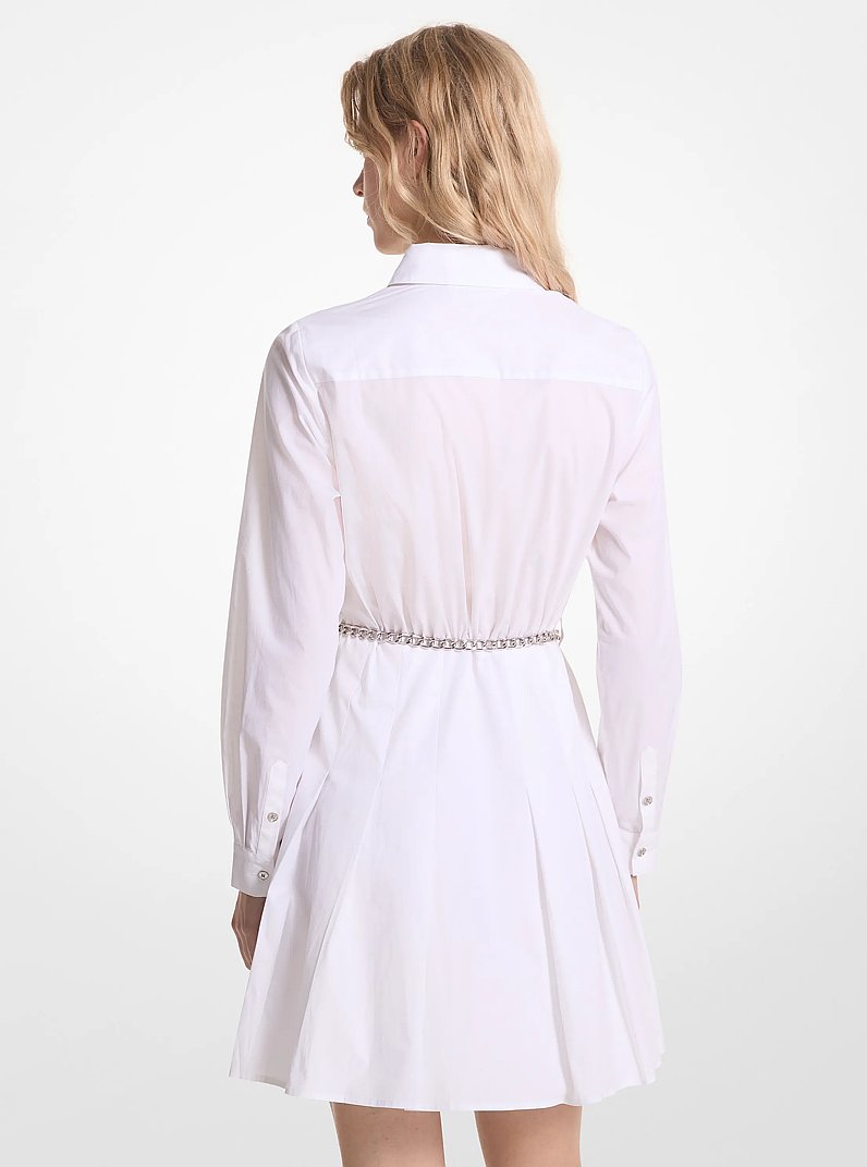 Stretch Cotton Poplin Shirtdress