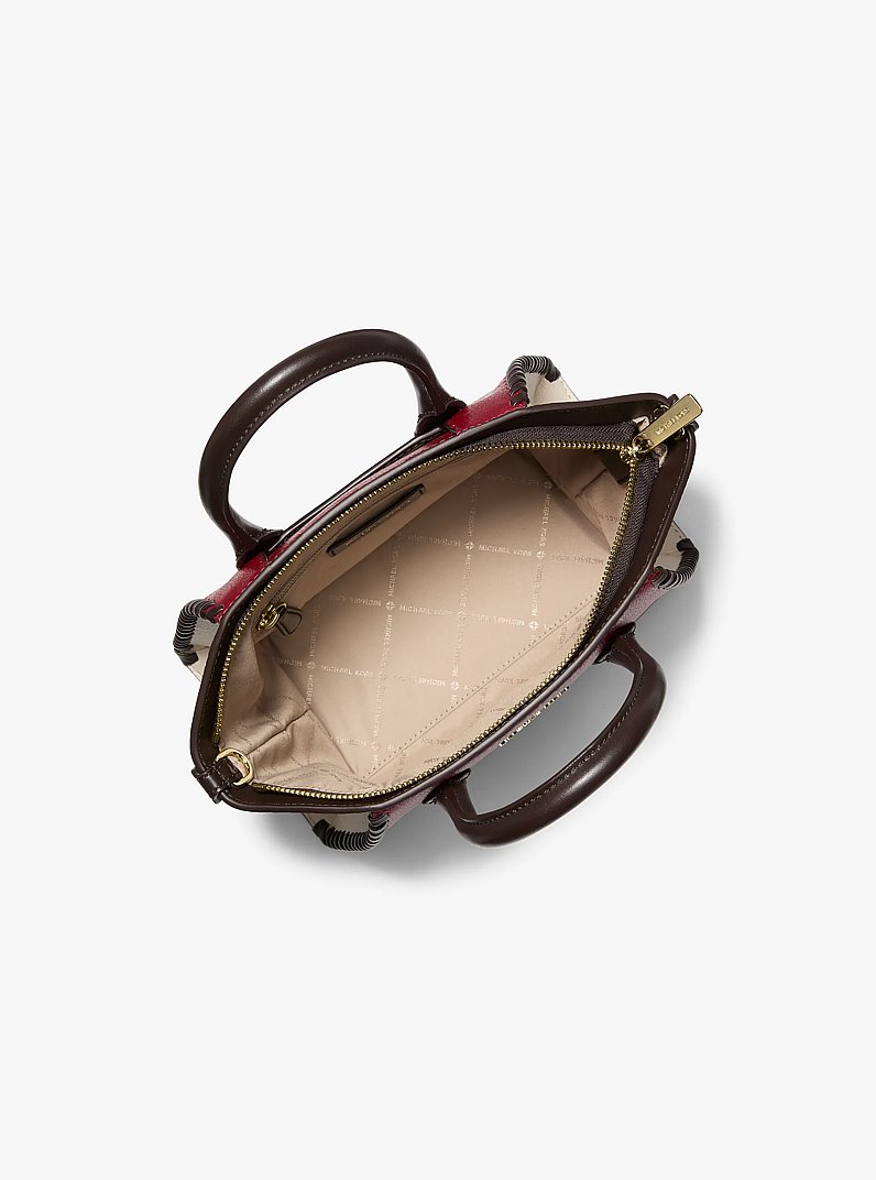 Avril Small Leather Satchel in CHERRY MULTI | Michael Kors