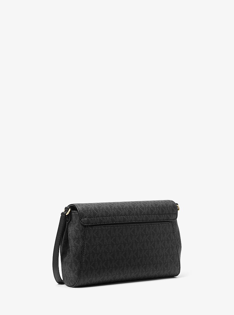 Medium Logo Convertible Crossbody Bag in BLACK | Michael Kors