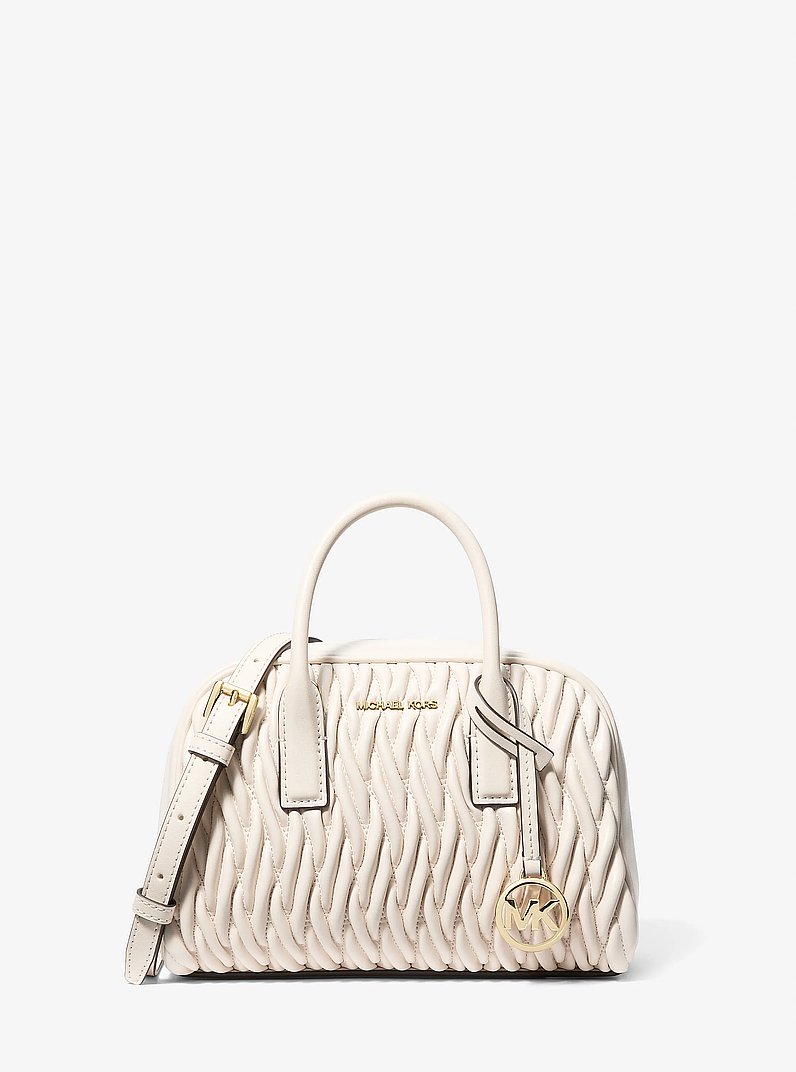 Ashton Small Matelass&eacute; Messenger Bag in LT CREAM | Michael Kors