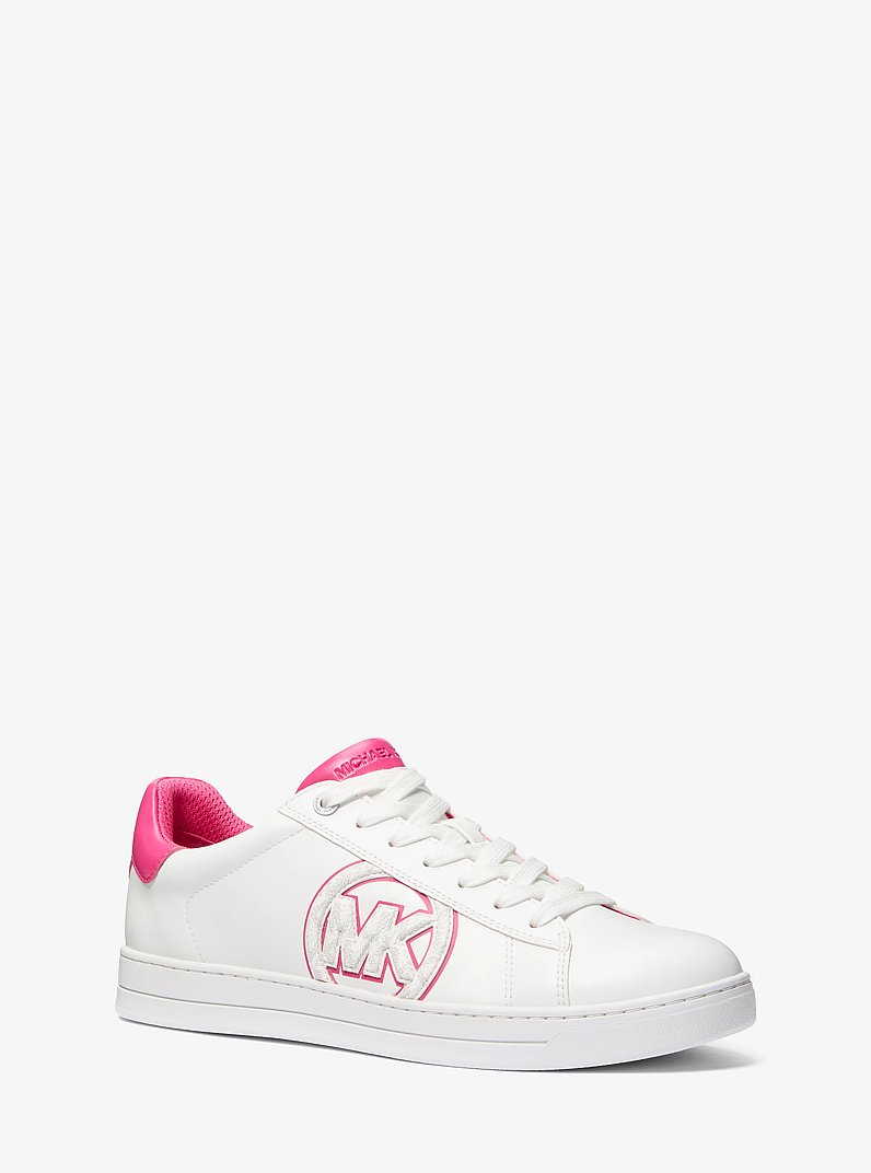 Jacob Logo Embellished Lace-Up Sneaker in DRAGONFRUIT | Michael Kors