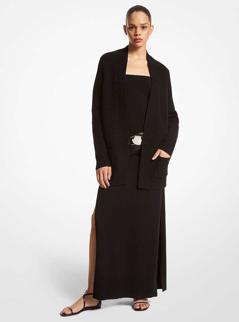 Cashmere Cardigan in BLACK | Michael Kors