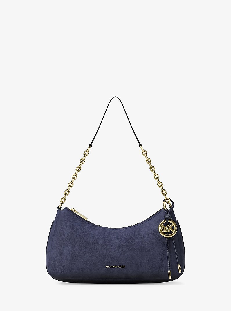 Pochette Nolita Medium aus Nubuk mit Kette in BLAUGR&Uuml;NES KLEID | Michael Kors