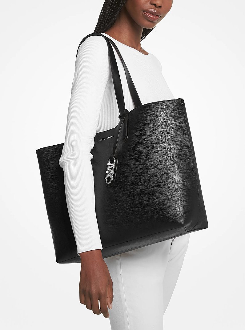 Eliza Extra-Large Pebbled Leather Reversible Tote Bag