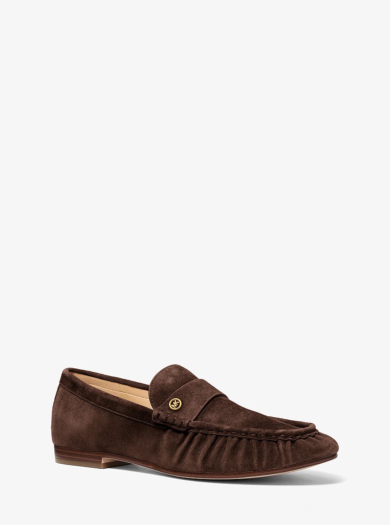 Loafer Jennings in pelle scamosciata in CIOCCOLATO | Michael Kors