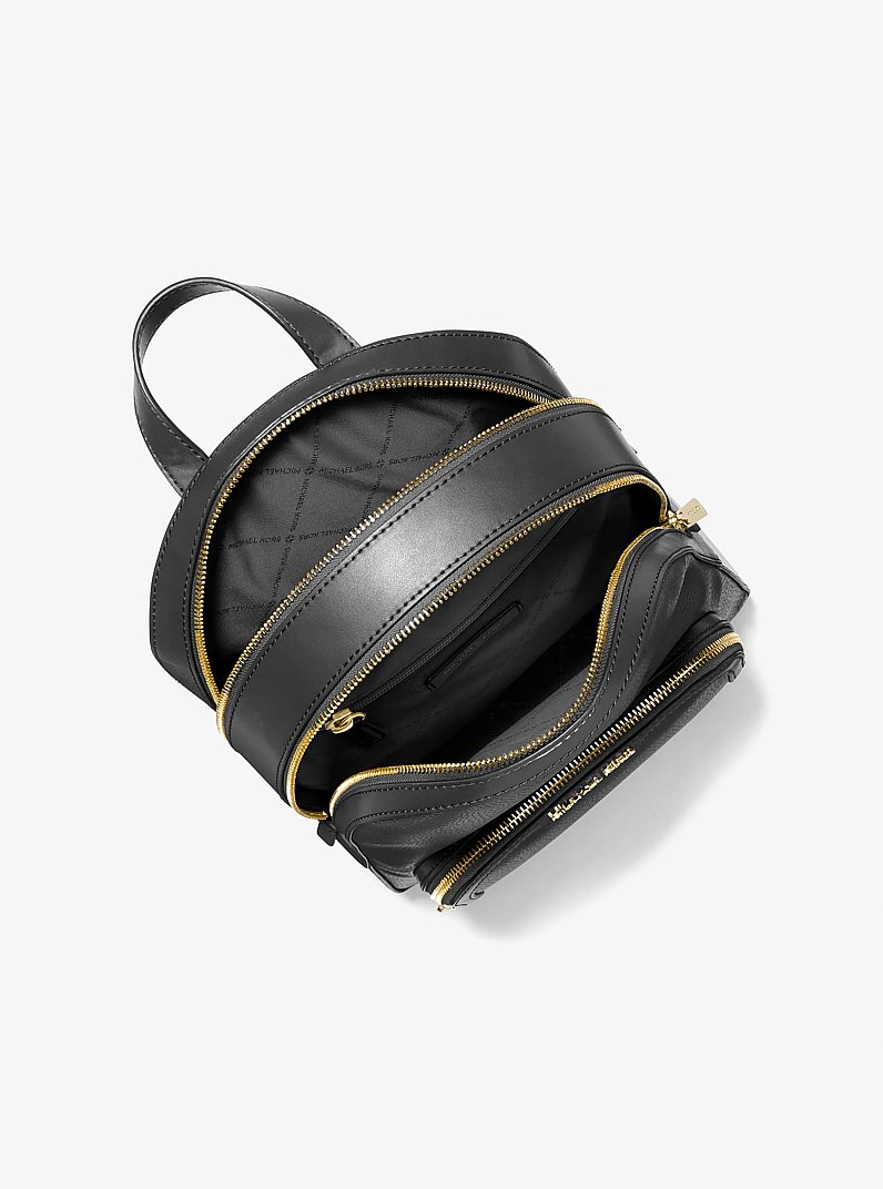 Mochila Jaycee mediana de piel granulada in NEGRO | Michael Kors