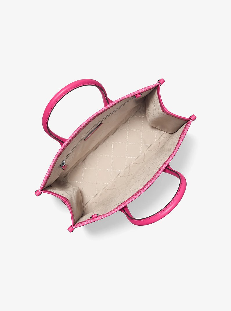 Mirella Medium Ombr&eacute; Logo Tote Bag in DRAGONFRUIT | Michael Kors