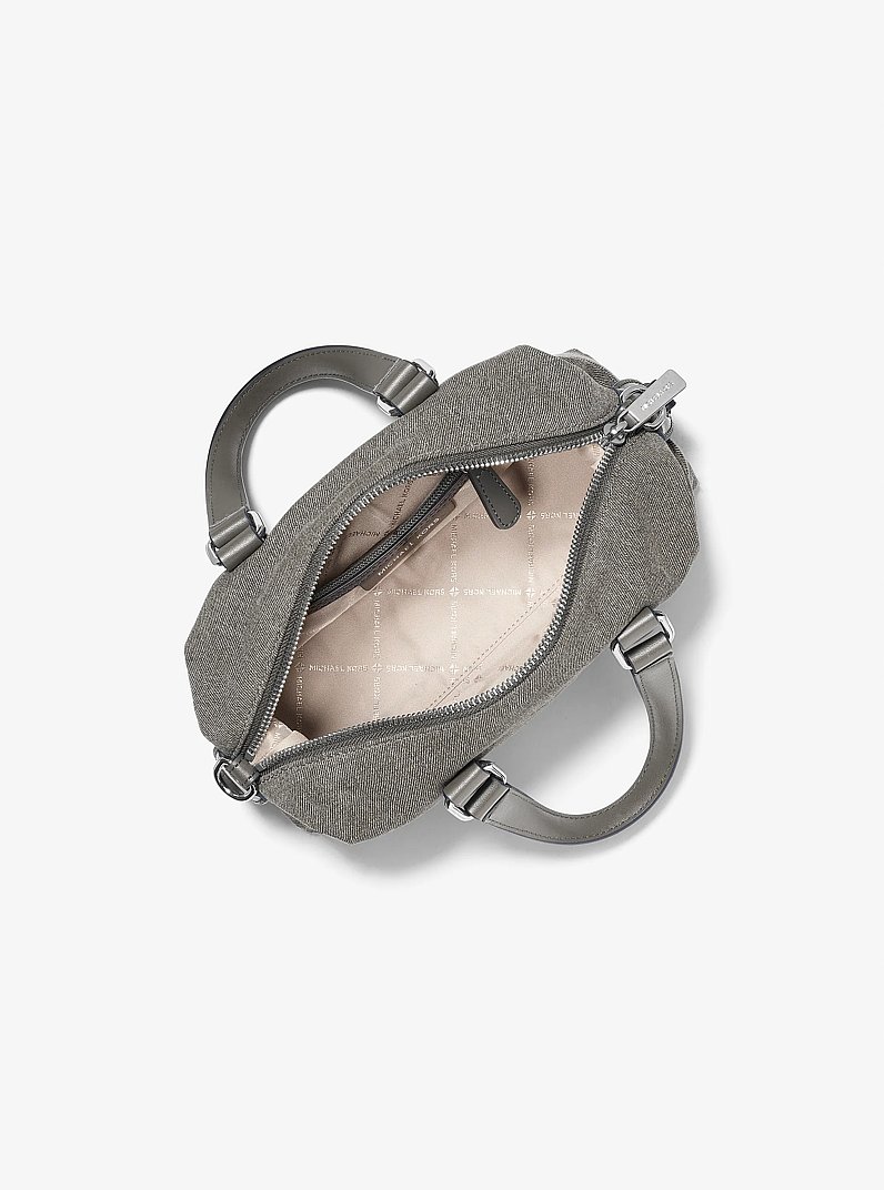 Teddi Extra-Small Washed Denim Crossbody Bag in GRAPHITE | Michael Kors