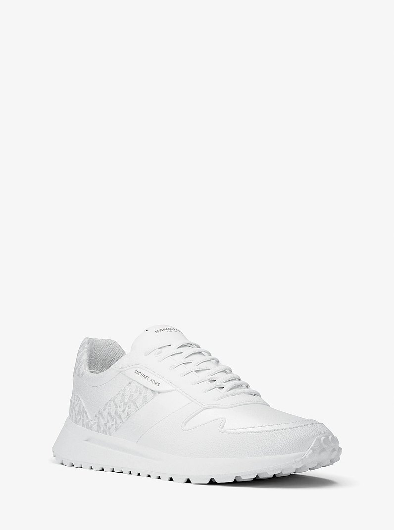 Dax Mixed-Media Trainer in BRIGHT WHT | Michael Kors