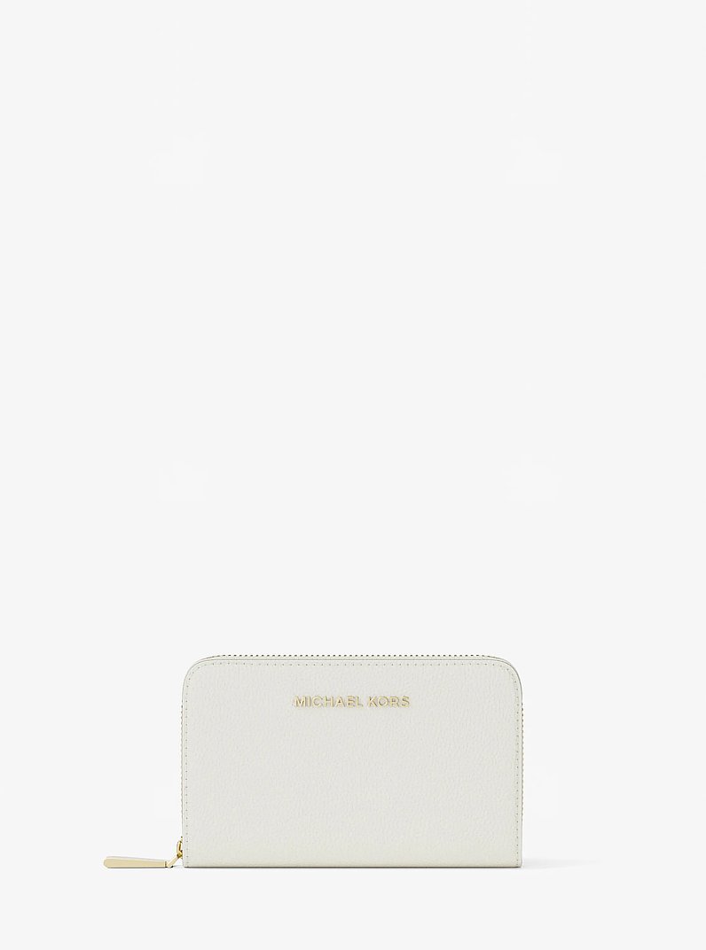 Cartera peque&ntilde;a de piel granulada in MOSS | Michael Kors