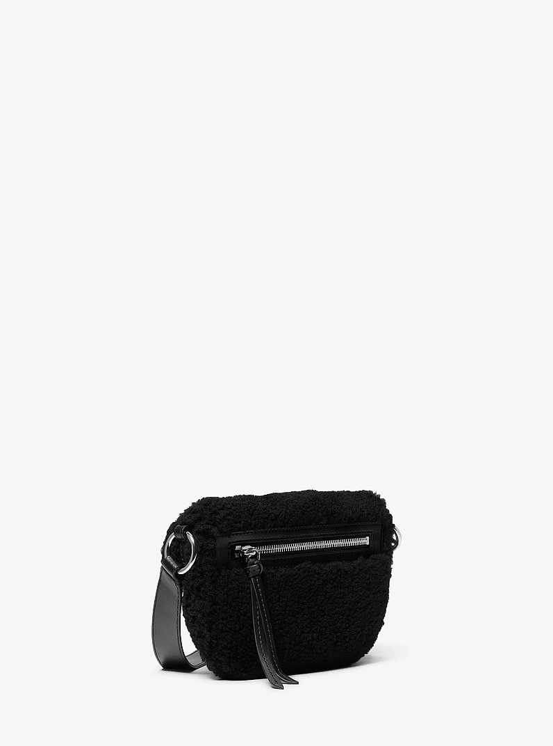 Slater Extra-Small Shearling Sling Pack in BLACK | Michael Kors