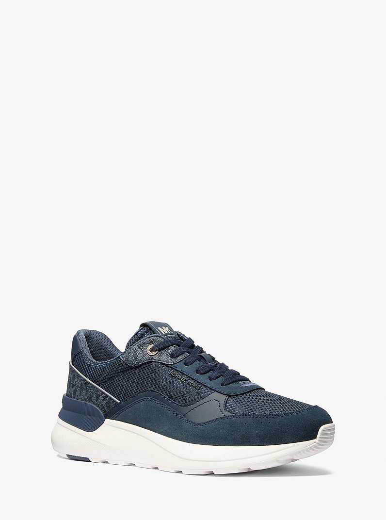 Trevor Mixed-Media Trainer in ADMIRAL | Michael Kors