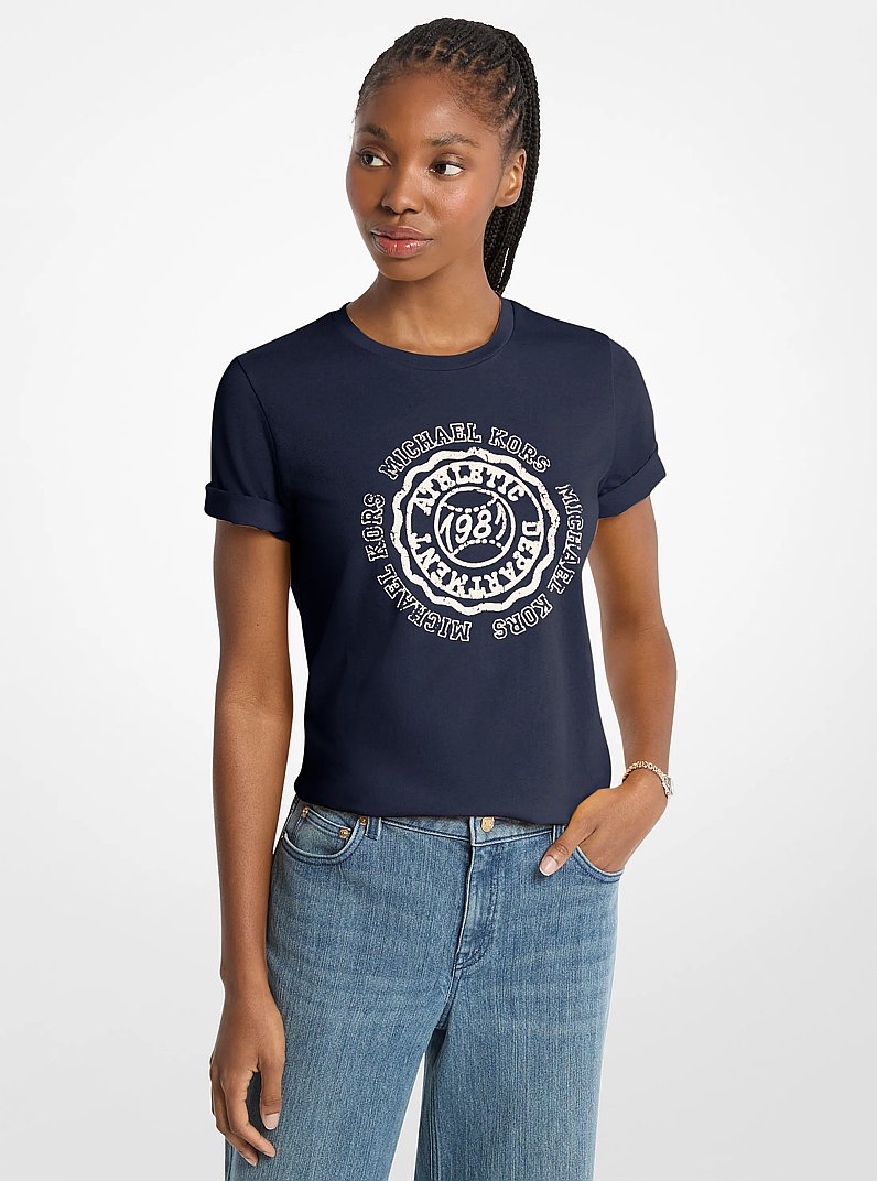 T-shirt &agrave; logo graphique in MIDNIGHTBLUE | Michael Kors