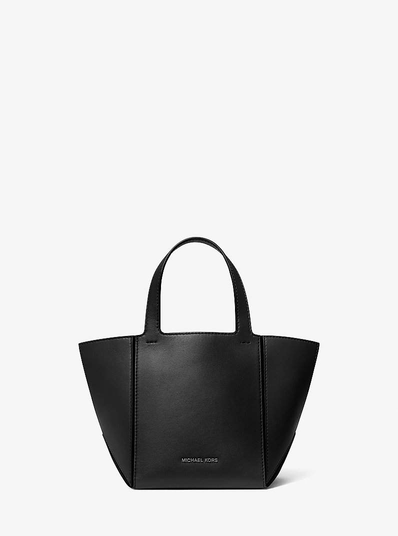 Jordi Small Leather Tote Bag in BLACK | Michael Kors
