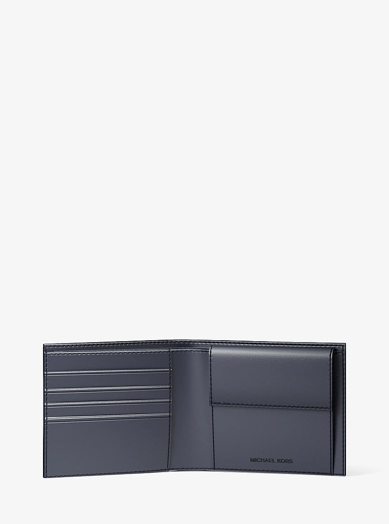 Brieftasche Greyson aus Logostoff mit M&uuml;nzfach in ADMRL/BLBLAU | Michael Kors