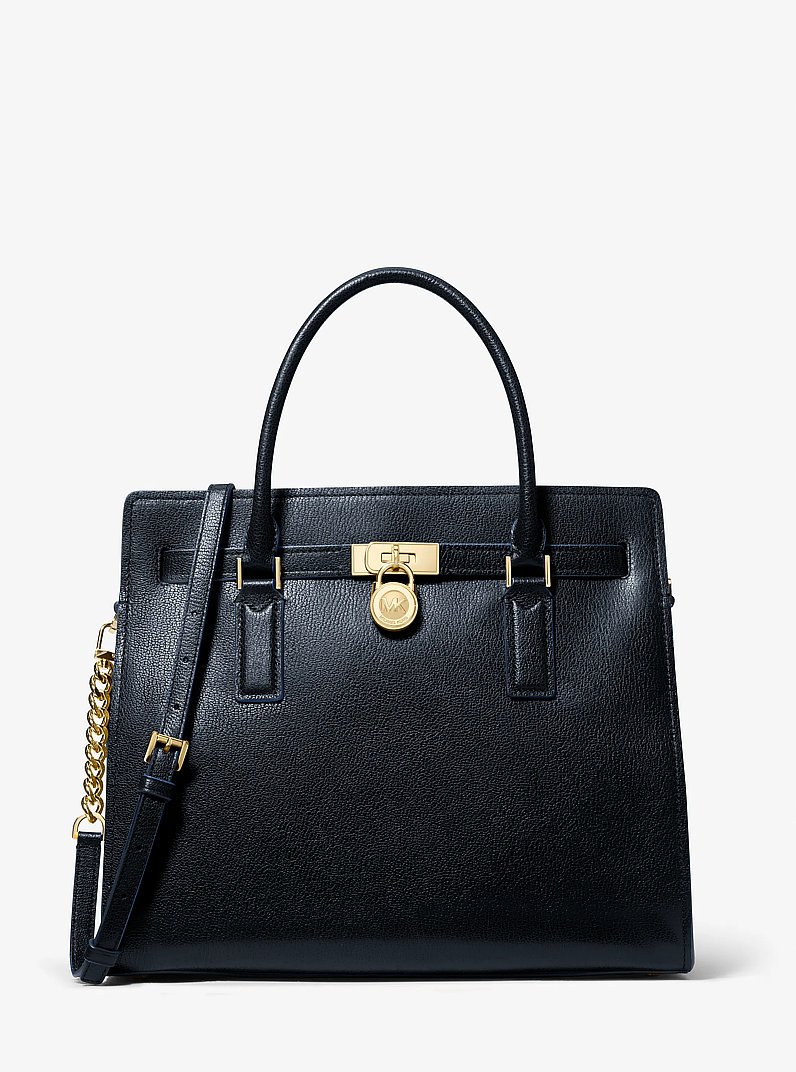 Hamilton Moderne Large Leather Satchel in DRESS BLUES | Michael Kors