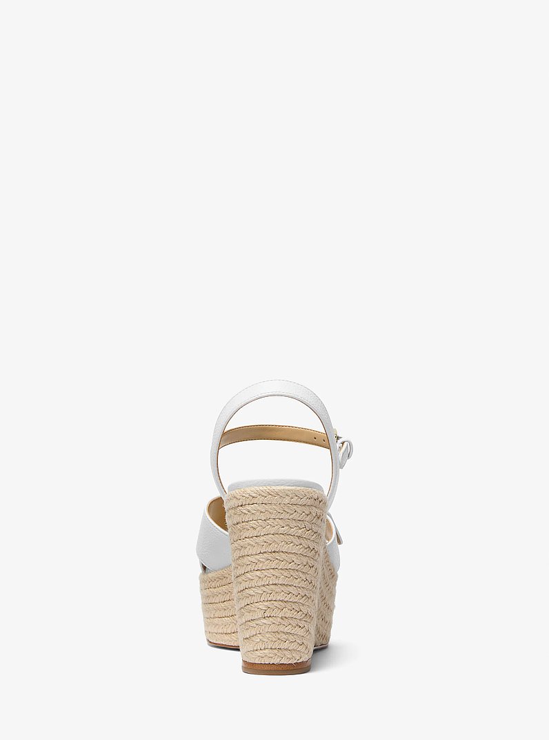 Hannah Wedge Sandal in OPTIC WHITE | Michael Kors