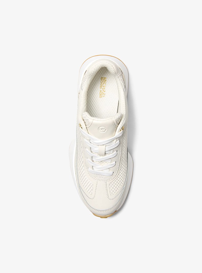 Ari Mixed-Media Trainer in VANILLA | Michael Kors