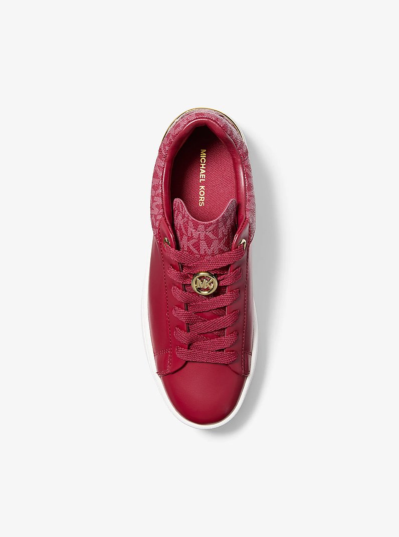 Dottie Leather and Signature Logo Sneaker