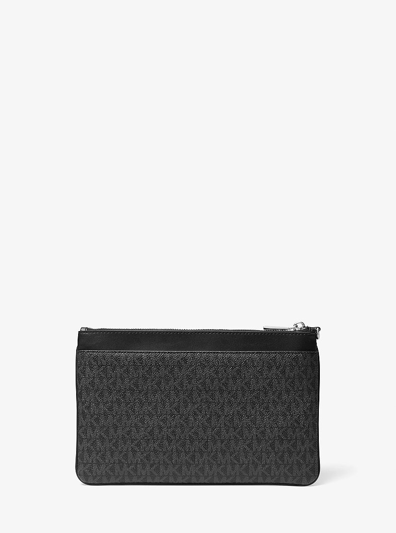 Large Logo Wristlet in BLACK | Michael Kors